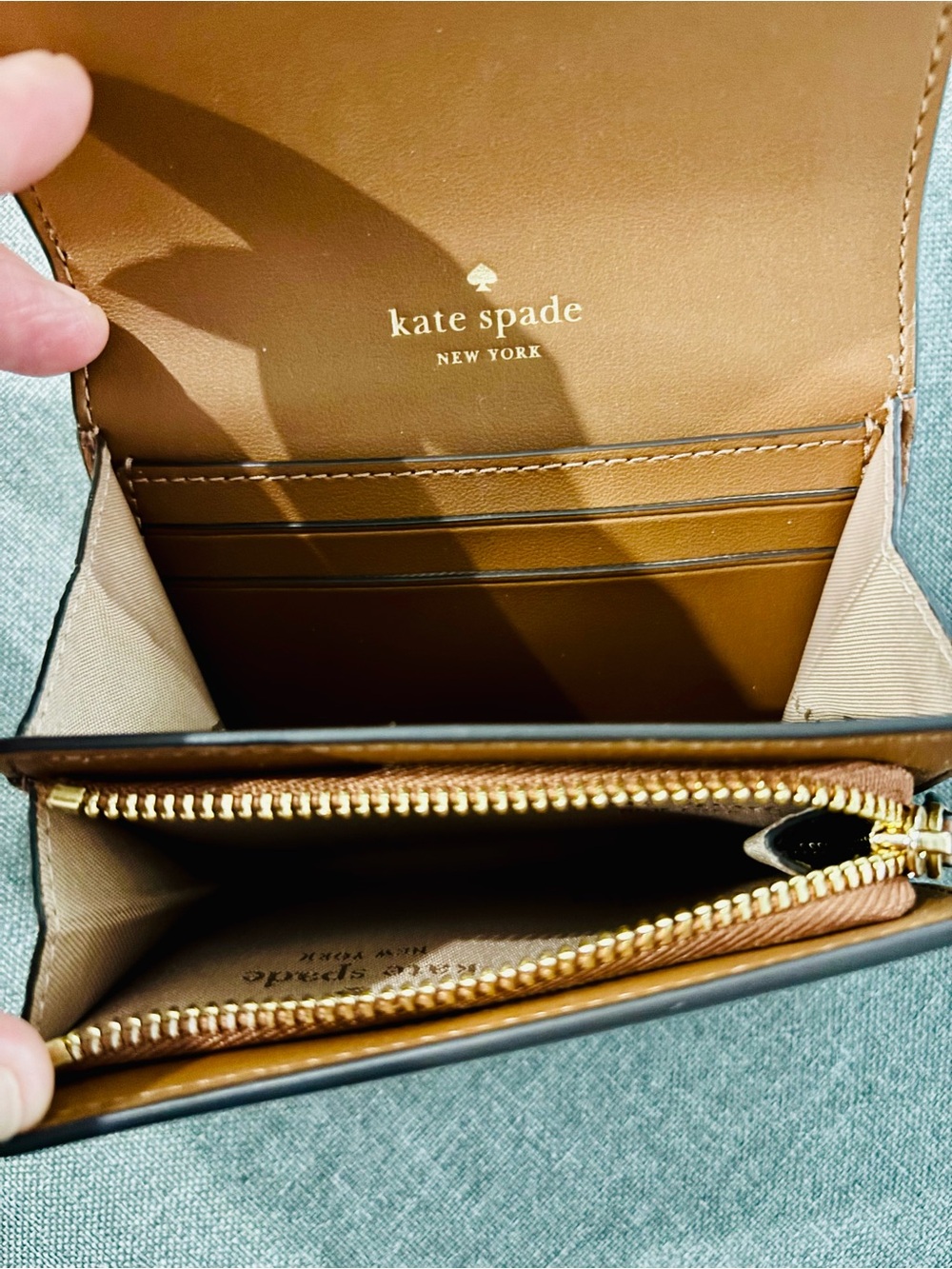 Kate Spade Kayla Small L-Zip Wallet in Warm Gingerbread - Picture 5 of 5